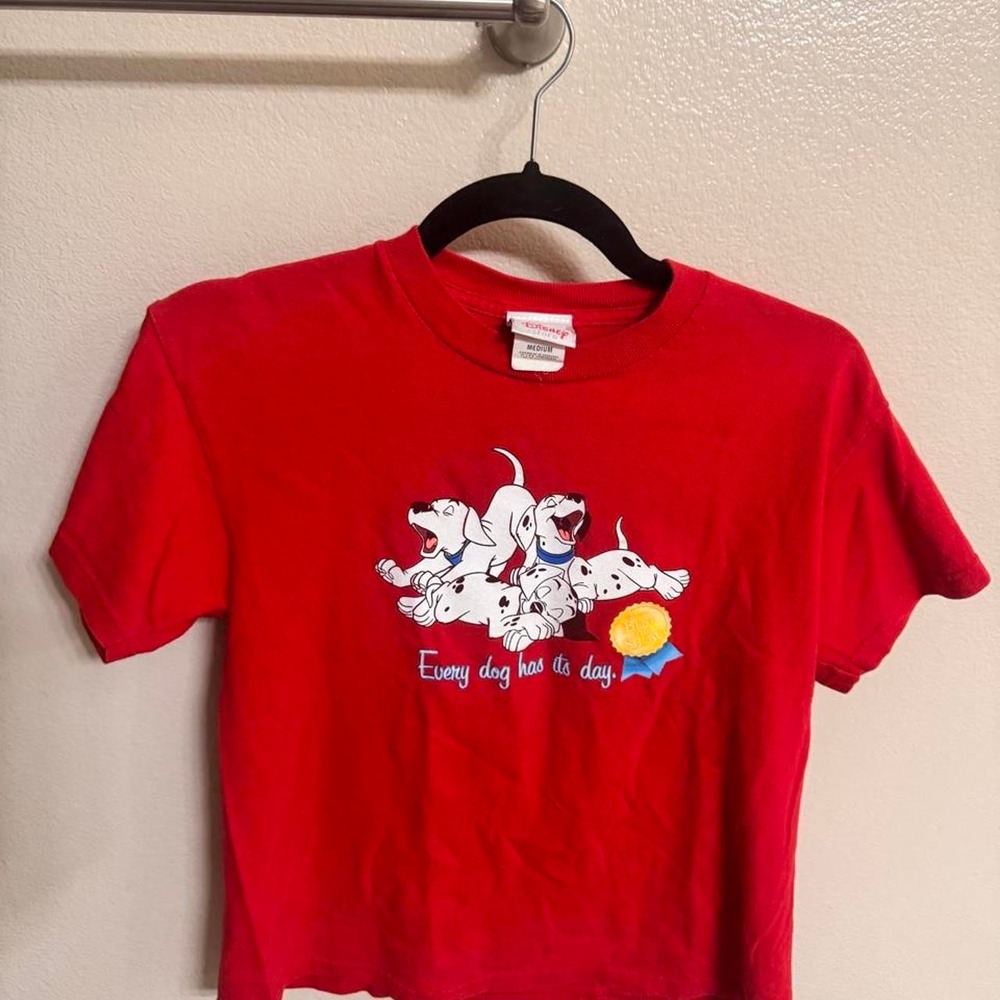 Vintage 90s Disney Store 101 Dalmatians Red Graphic Tee